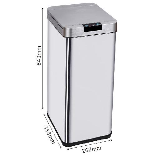 Poubelle - Corbeille - Support Sac KITCHEN MOVE Poubelle automatique PARKSIDE - 50L - Inox avec cerclage