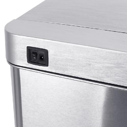 Poubelle - Corbeille - Support Sac KITCHEN MOVE Poubelle automatique PARKSIDE - 50L - Inox avec cerclage