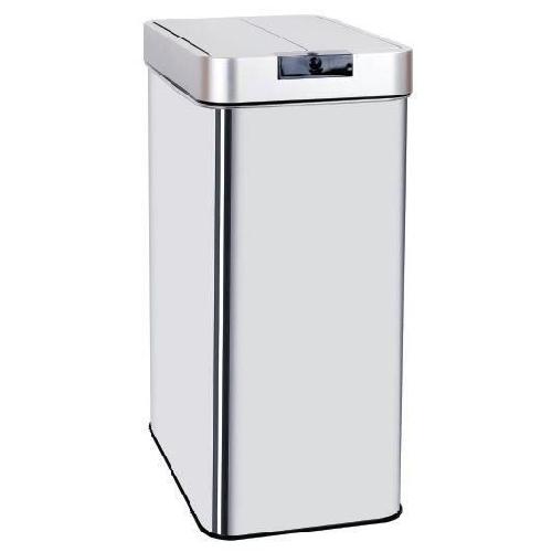 Poubelle - Corbeille - Support Sac KITCHEN MOVE Poubelle automatique SILVERLAKE - 60L - Inox avec cerclage