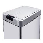 Poubelle - Corbeille - Support Sac KITCHEN MOVE Poubelle automatique SILVERLAKE - 60L - Inox avec cerclage