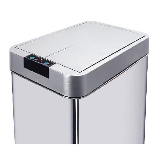 Poubelle - Corbeille - Support Sac KITCHEN MOVE Poubelle automatique SILVERLAKE - 60L - Inox avec cerclage
