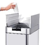 Poubelle - Corbeille - Support Sac KITCHEN MOVE Poubelle automatique SILVERLAKE - 60L - Inox avec cerclage