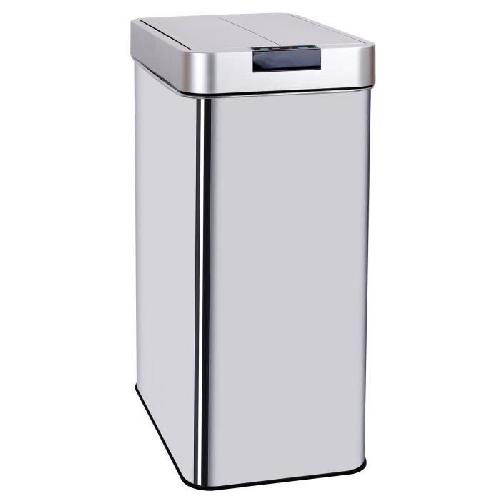 Poubelle - Corbeille - Support Sac KITCHEN MOVE Poubelle automatique SILVERLAKE - 70L - Inox avec cerclage
