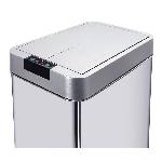 Poubelle - Corbeille - Support Sac KITCHEN MOVE Poubelle automatique SILVERLAKE - 70L - Inox avec cerclage