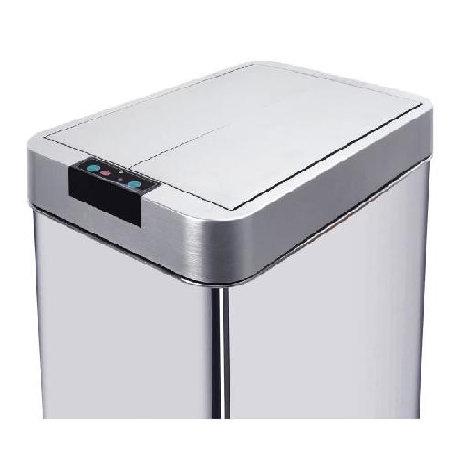 Poubelle - Corbeille - Support Sac KITCHEN MOVE Poubelle automatique SILVERLAKE - 70L - Inox avec cerclage