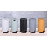 Poubelle - Corbeille - Support Sac KITCHEN MOVE Poubelle de cuisine a pedale URBAN 30L - En acier Gris