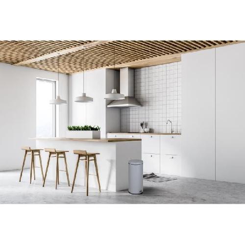 Poubelle - Corbeille - Support Sac KITCHEN MOVE Poubelle de cuisine a pedale URBAN 30L - En acier Gris