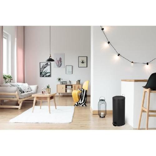 Poubelle - Corbeille - Support Sac KITCHEN MOVE Poubelle de cuisine a pedale URBAN 30L - En acier Noir