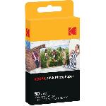 KODAK - Papier ZINK 2 x 3 Pack de 50 feuilles pour appareil PRINTOMATIC - Papier premium - Couleurs vives HD - Anti-bavures
