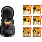KRUPS Nescafe Dolce Gusto Machine a cafe + 6 boites de capsules de cafe. Compact. Pression 15 bars. Mode eco. Piccolo XS YY4511FD