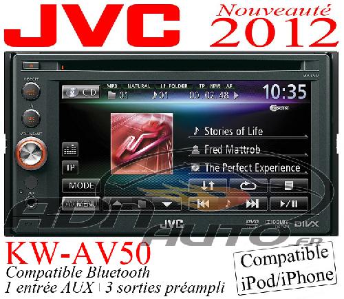 KW-AV50 - Autoradio 2DIN DVD/CD/MP3/WMA - 4x50W - 2012 - PROMO JVC