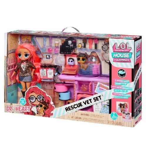 Poupee L.O.L. Surprise OMG - Cabinet de Vétérinaire | Rescu Vet Set? - Poupée exclusive + 2 animaux et accessoires -  Des 4 ans.