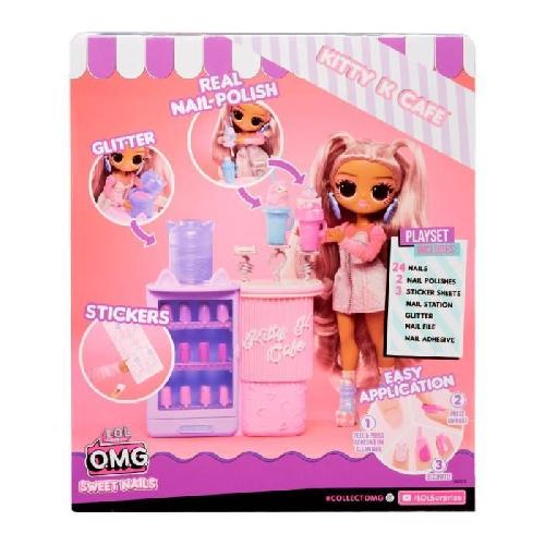 Poupee L.O.L. Surprise OMG Sweet Nails? -  Bar a ongles - Poupée mannequin Kitty K Café - Theme Café - A partir de 4 ans