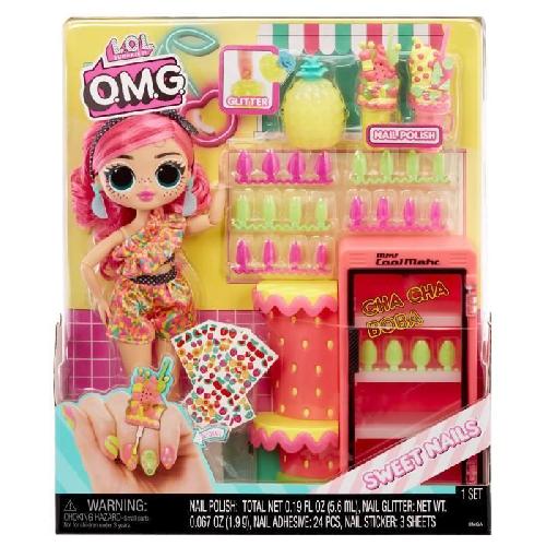 Poupee L.O.L. Surprise OMG Sweet Nails? - Bar a ongles - Poupée mannequin Pinky Pops Fruit Shop - Theme Fruit - A partir de 4 ans