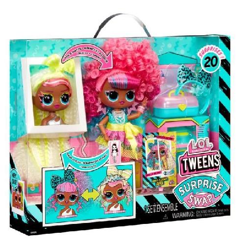 Poupee L.O.L. Surprise Tweens Surprise Swap Fashion Doll - Curls-2- Crimps Cora - 1 poupée Tweens 17cm. 1 mini tete a coiffer et des