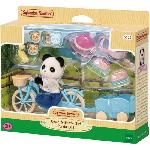 Figurine Miniature - Personnage Miniature La fille panda. son vélo et sa remorque - SYLVANIAN FAMILIES - 5652 - Pour enfant a partir de 3 ans