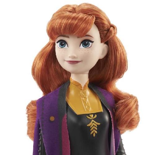 Poupee La Reine des Neiges 2-Anna-Mattel Poupée Disney avec habillage et accessoires HLW50