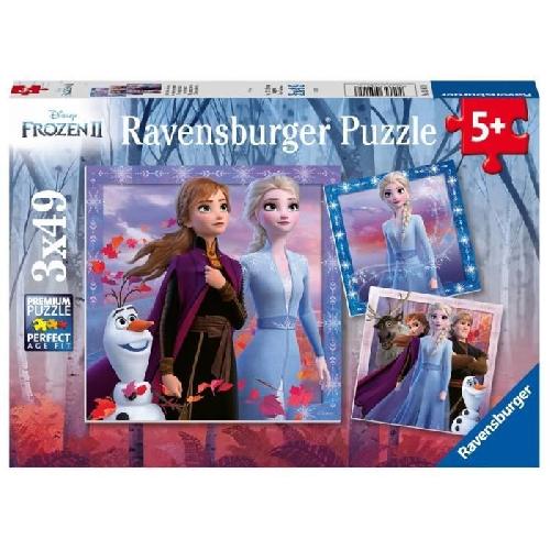 Puzzle LA REINE DES NEIGES 2 Puzzles 3x49 pieces - Le voyage commence - Ravensburger - Lot de puzzles enfant - Des 5 ans