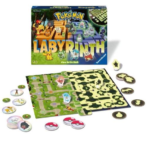 Jeu De Societe - Jeu De Plateau Labyrinthe Pokémon. Jeu de société classique. Glow in the Dark. Pour Enfant et Famille. Des 7 ans. 22705. Ravensburger