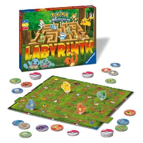 Jeu De Societe - Jeu De Plateau Labyrinthe POKEMON - Ravensburger - Jeu de société famille - Chasse au trésor - 2 a 4 joueurs des 7 ans