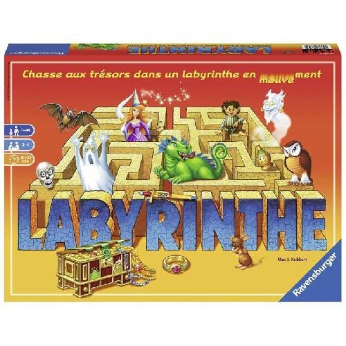 Jeu De Societe - Jeu De Plateau Labyrinthe - Ravensburger - Jeu de société famille - Chasse au trésor dans un labyrinthe en mouvement - Des 7 ans