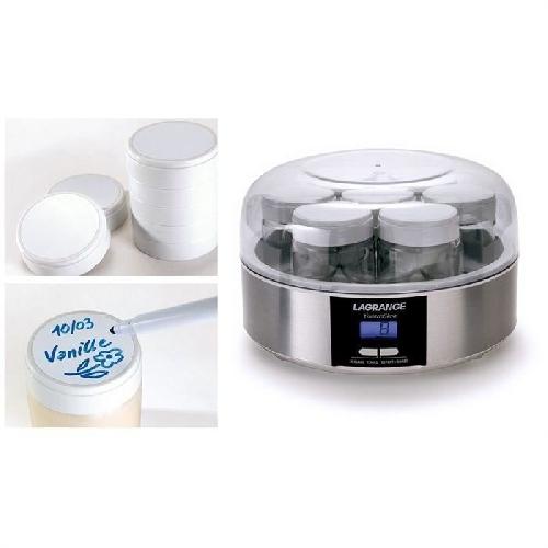 Yaourtiere - Fromagere LAGRANGE Yaourtiere 439109 + kit yaourt a boire - 13 W - Inox