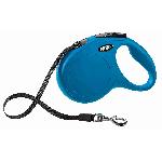 Laisse enrouleur FLEXI New CLASSIC - Taille M - 5m - Bleu pour chien jusqu'a 25kg