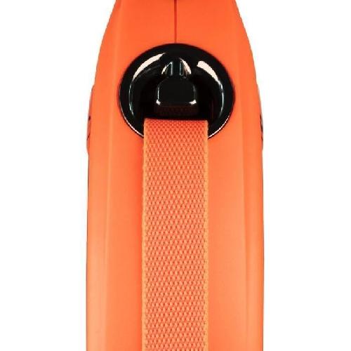 Laisse - Sangle - Accouple Laisse enrouleur sangle flexi XTREME - FLEXI - Taille L - 5m - Noir et orange