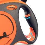 Laisse - Sangle - Accouple Laisse enrouleur sangle flexi XTREME - FLEXI - Taille L - 5m - Noir et orange