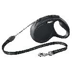 Laisse - Sangle - Accouple Laisse - FLEXI - New Classic M Cord - 5 metres de longueur - Pour chiens jusqu'a 20 kg - Noir