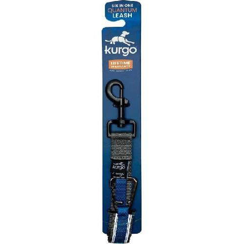 Laisse - Sangle - Accouple Laisse mains libres - KURGO - QUANTUM - 6 positions - 120 a 180 cm - Bleu