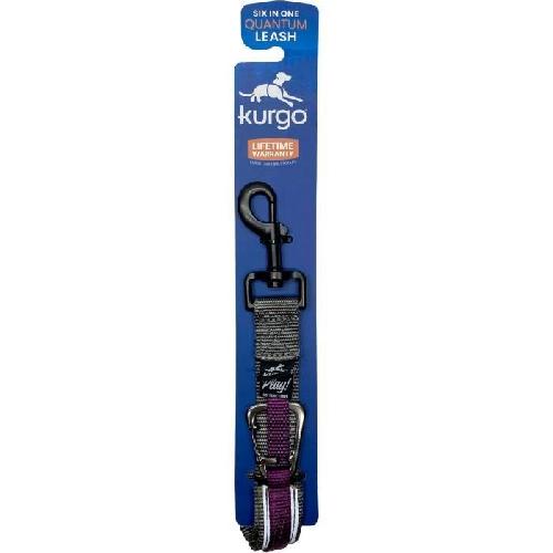 Laisse - Sangle - Accouple Laisse mains libres - KURGO - QUANTUM - 6 positions - 120 a 180 cm - Violet