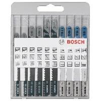 Lame De Decoupe Assortiment de lames de scie sauteuse - BOSCH - 10 pieces - Métal et Bois - Acier - Modeles variés