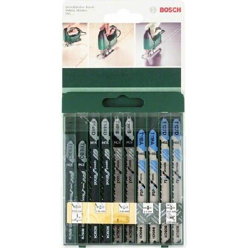 Accessoire - Consommable Machine Outil Lames de scie sauteuse - BOSCH - Lot de 10 pieces - HSS bimetal - Mixed Wood and Metal