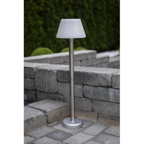 Decoration Lumineuse Lampadaire solaire GALIX tres éclairant - 100 Lm - H 102.5-75-46 x Ø 20 cm