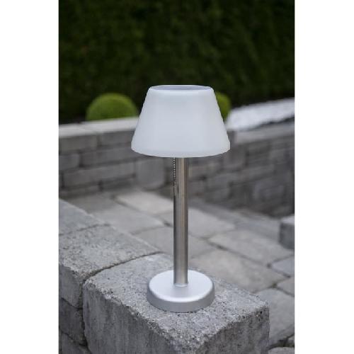 Decoration Lumineuse Lampadaire solaire GALIX tres éclairant - 100 Lm - H 102.5-75-46 x Ø 20 cm