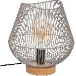 Lampe A Poser Lampe a poser en metal filaire - E27 - 40 W - H. 28 cm - Gris