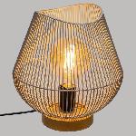 Lampe A Poser Lampe a poser en metal filaire - E27 - 40 W - H. 28 cm - Gris