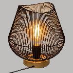 Lampe A Poser Lampe a poser filaire en metal - H 28 cm - Noir