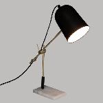 Lampe A Poser Lampe arc Suite. base marbre. noir et dore H40 cm