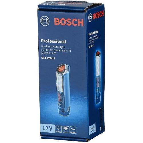 Lampe De Chantier Lampe Bosch Professional GLI 12V-300 sans batterie  6 LEDS - 300 lumens - jusqu'a 9h d'éclairage - 06014A1000