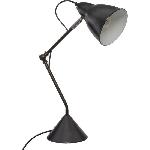 Lampe A Poser Lampe de bureau en metal - E27 - 25 W - H. 62 cm - Noir