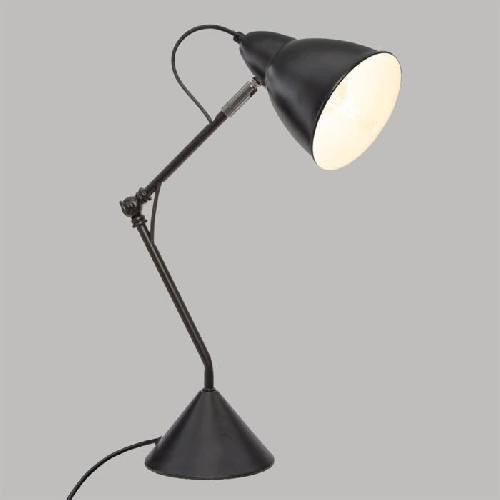Lampe A Poser Lampe de bureau en metal - E27 - 25 W - H. 62 cm - Noir
