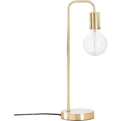 Lampe A Poser Lampe droit Metal et ciment - Keli - Dore - H 45 cm