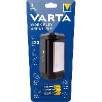 Lampe Electrique - Lampe De Poche Petit projecteur-VARTA-Work Flex Area Light-230lm-Idéal pour le bricolage-orientable-aimanté-crochet-IP54-3 Piles AA incluses