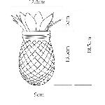 Decoration Lumineuse Lampe solaire Ananas - GALIX - Métal/Verre - 5 LED - 8h d'éclairage