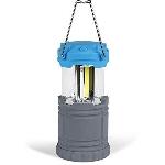 Lampe - Lanterne - Eclairage D'appoint De Camping Lanterne pliable - KAMPA - Flare - LED COB - Piles AA - Gris et bleu