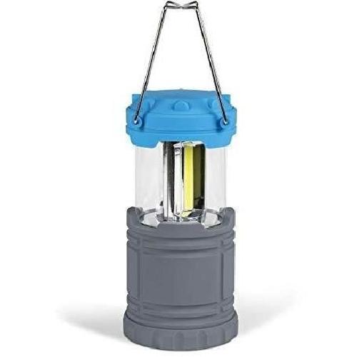 Lampe - Lanterne - Eclairage D'appoint De Camping Lanterne pliable - KAMPA - Flare - LED COB - Piles AA - Gris et bleu