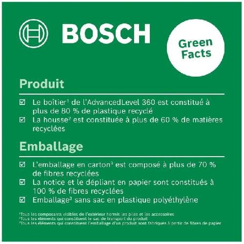 Longueur (telemetre - Laser Mesureur) Laser lignes AdvancedLevel 360 de Bosch (3 laser lignes avec laser a 360° pour un alignement dans toute une piece. dans boîte