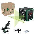 Laser lignes Bosch - Quigo Green (Livré avec 2 piles. une pince universelle MM2 et 1 adaptation de fixation)